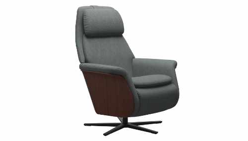 Sam Fabric Wooden Arms